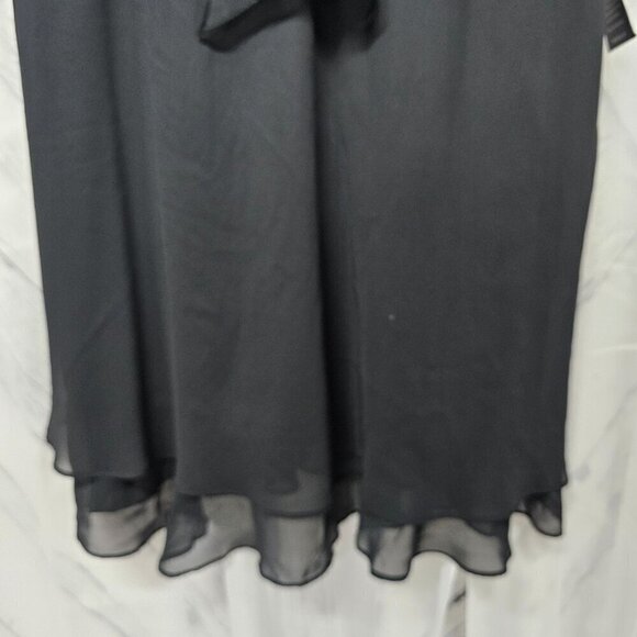 NWT Studio 1940 Black Chiffon Flowy Evening Retro Dress Size 22W - Picture 5 of 11